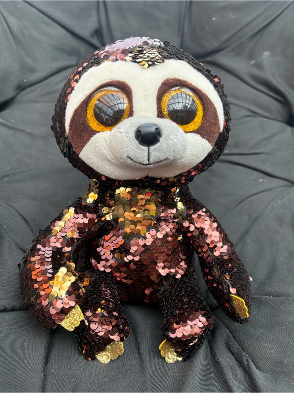 Ty Flippables "Dangler" Sequin Sloth - Reversible Glitter Stuffie